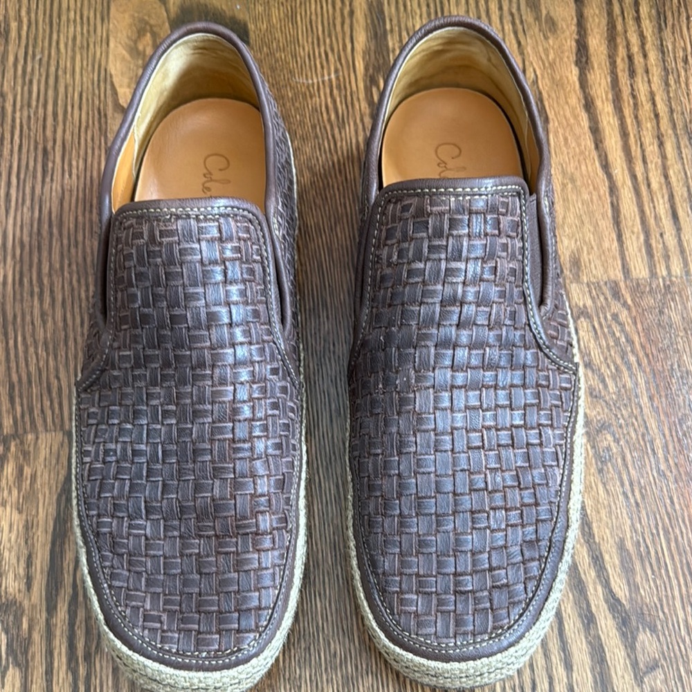 Cole Haan Dark Brown Woven Espadrilles